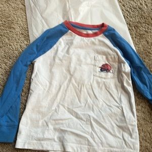 Vineyard vines baseball long sleeve shirt size 5